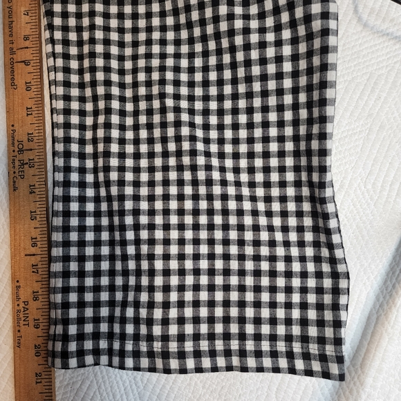 Zara checkered wide leg cropped pants - Picture 10 of 11